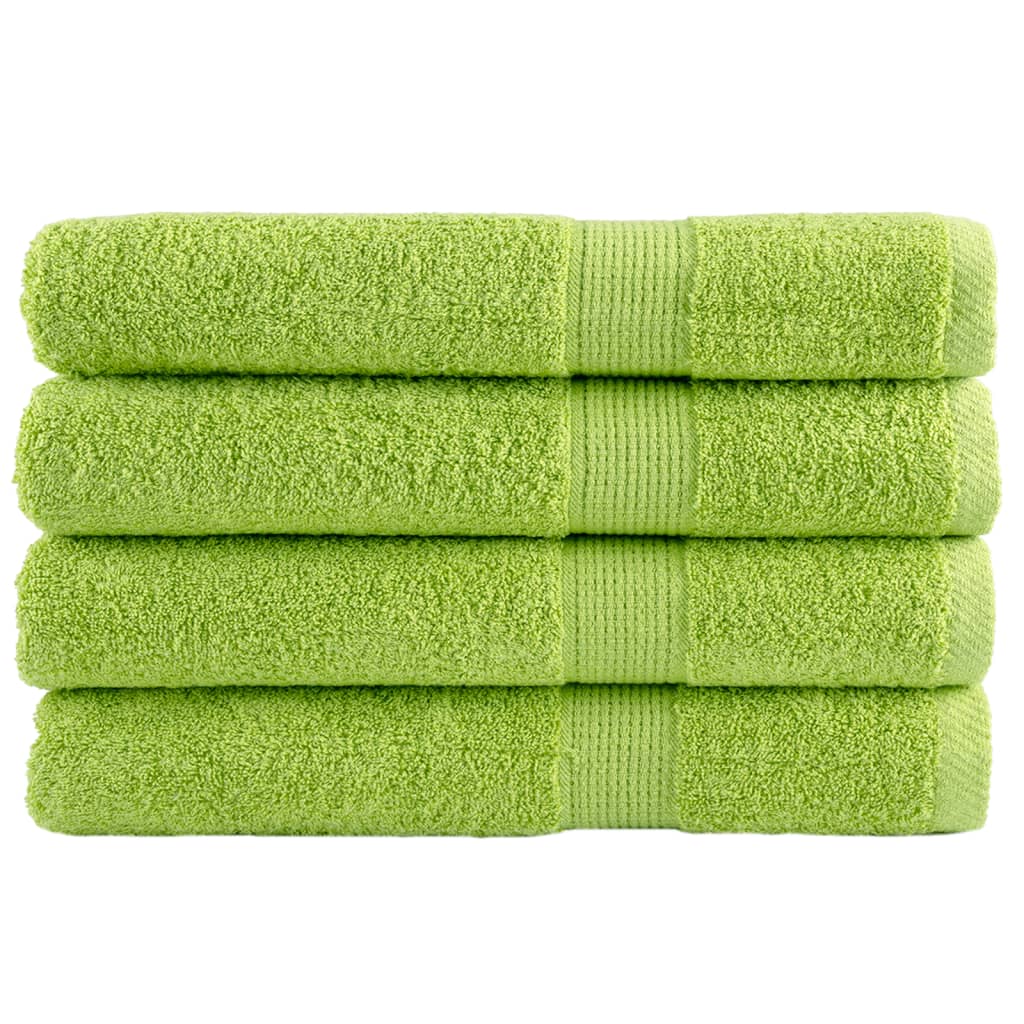 Vidaxl sauna cloths Solund 4 pcs 600 g m² 80x200 cm apple green