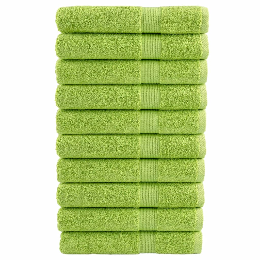 Vidaxx Handtücher Solund 10 Stück 600 g m² 100x200 cm apfelgrün