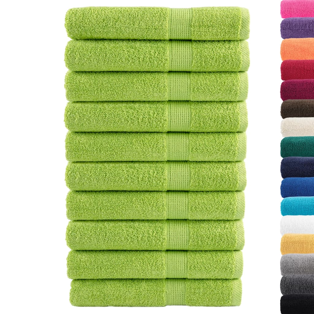 Vidaxx Handtücher Solund 10 Stück 600 g m² 100x200 cm apfelgrün
