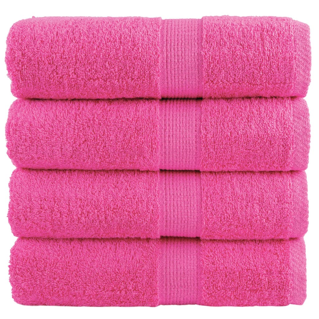 VidaXL Gästehandtücher Solund 4 Stk. 600 g m² 30x50 cm rosa