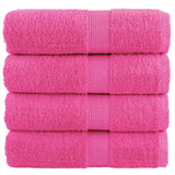 VidaXL Gästehandtücher Solund 4 Stk. 600 g m² 30x50 cm rosa