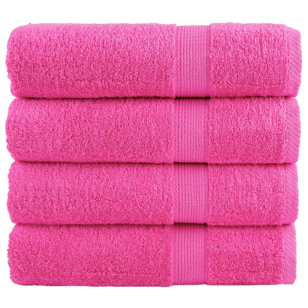 Toallas de baño Vidaxl Solund 4 PCS 600 g m² 70x140 cm rosa