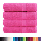 VidaXL Badetücher Solund 4 Stück 600 g m² 70x140 cm rosa