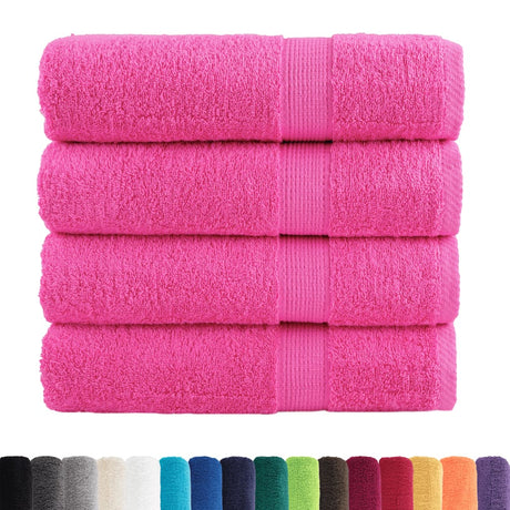 VidaXL Badetücher Solund 4 Stück 600 g m² 70x140 cm rosa