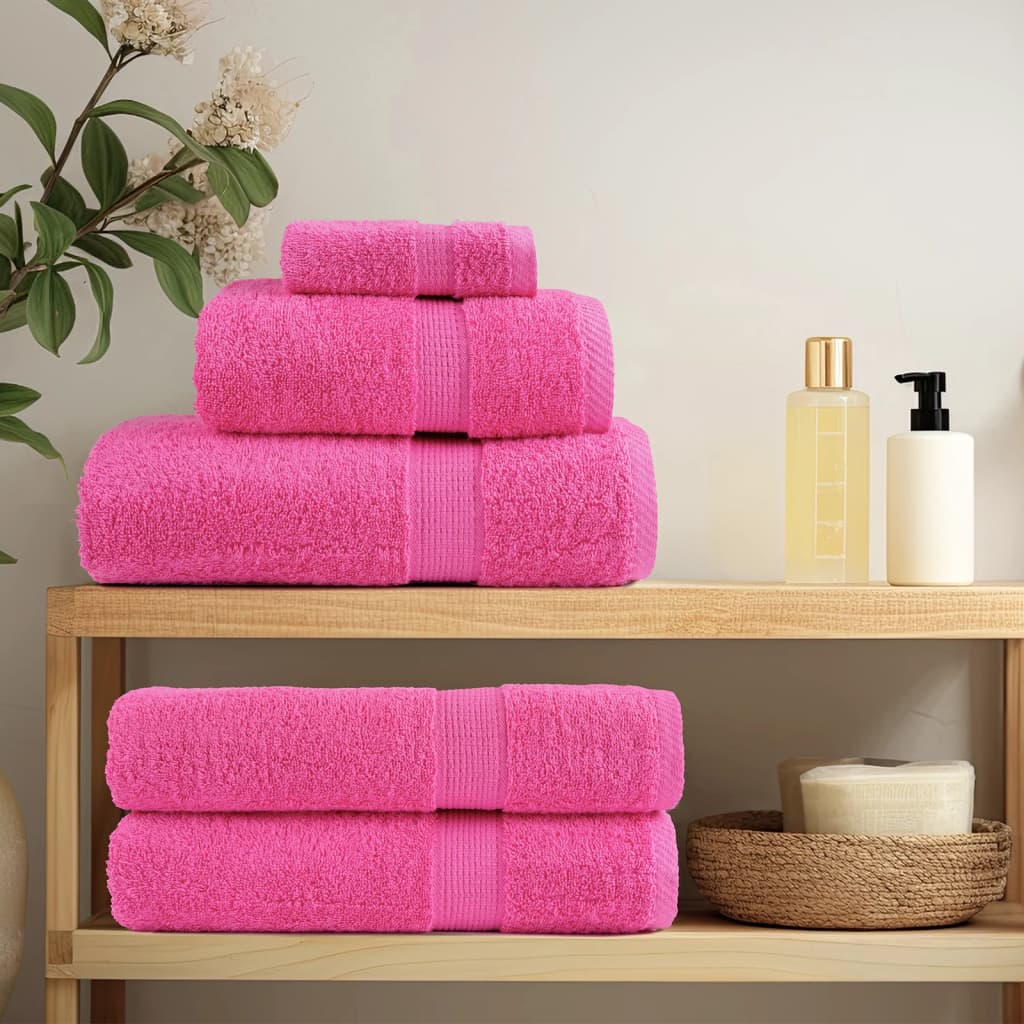 Toallas de baño Vidaxl Solund 4 PCS 600 g m² 70x140 cm rosa