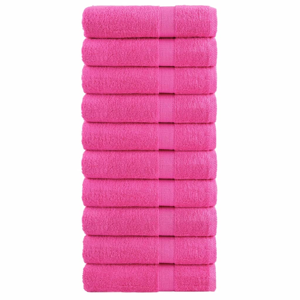 Toallas de baño Vidaxl Solund 10 st 600 g m² 70x140 cm rosa