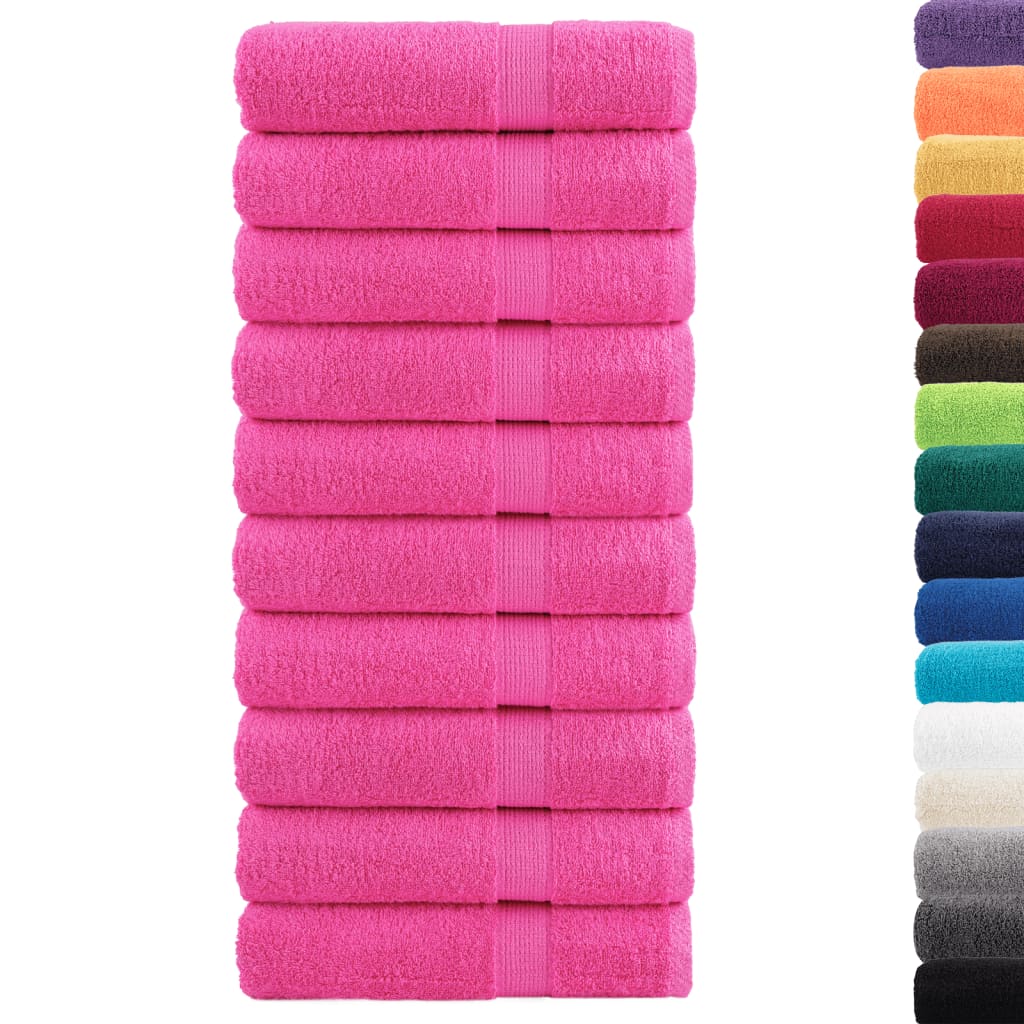 Vidaxl Bath Towels Solund 10 St 600 G m² 70x140 cm rosa