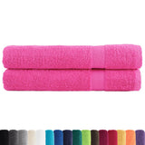 Vidaxx Handtücher Solund 2 Stück 600 g m² 100x200 cm rosa