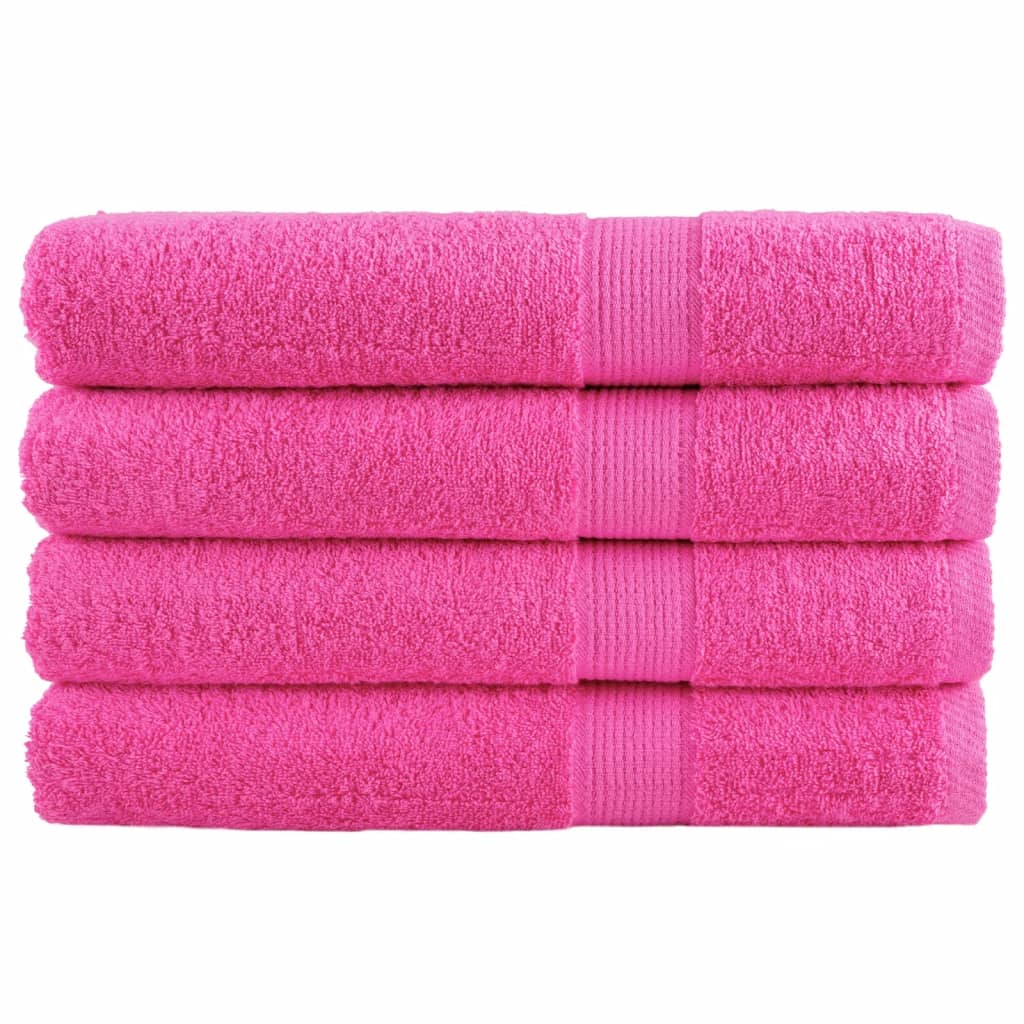 Vidaxx Handtücher Solund 4 Stück 600 g m² 100x200 cm rosa