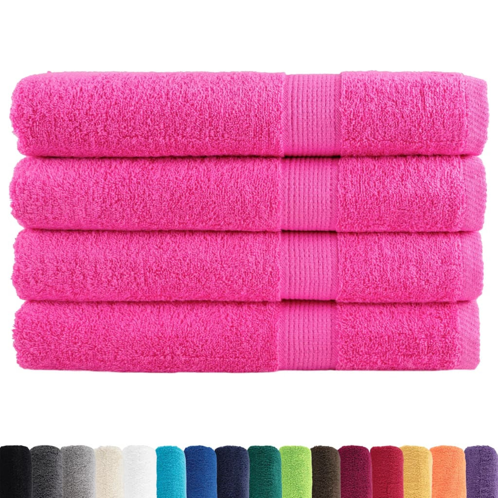 Vidaxx Handtücher Solund 4 Stück 600 g m² 100x200 cm rosa