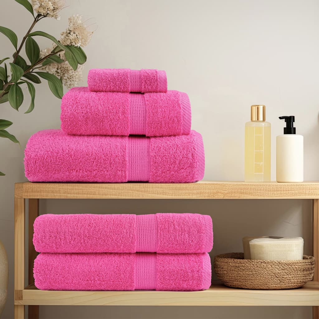 Vidaxx Handtücher Solund 4 Stück 600 g m² 100x200 cm rosa