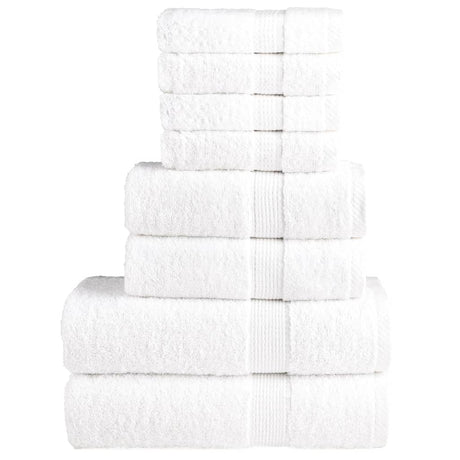 Vidaxx 8-teiliges Handtuchset solide 600 g m² weiß