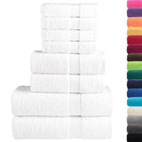 Vidaxx 8-teiliges Handtuchset solide 600 g m² weiß