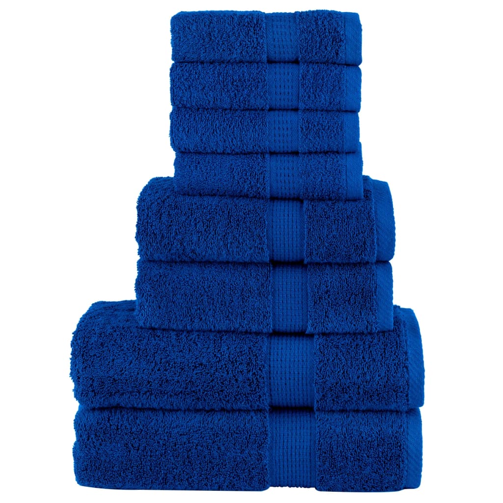 Vidaxx 8-teiliges Handtuchset solide 600 g m² blau