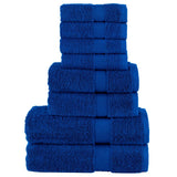 Vidaxx 8-teiliges Handtuchset solide 600 g m² blau