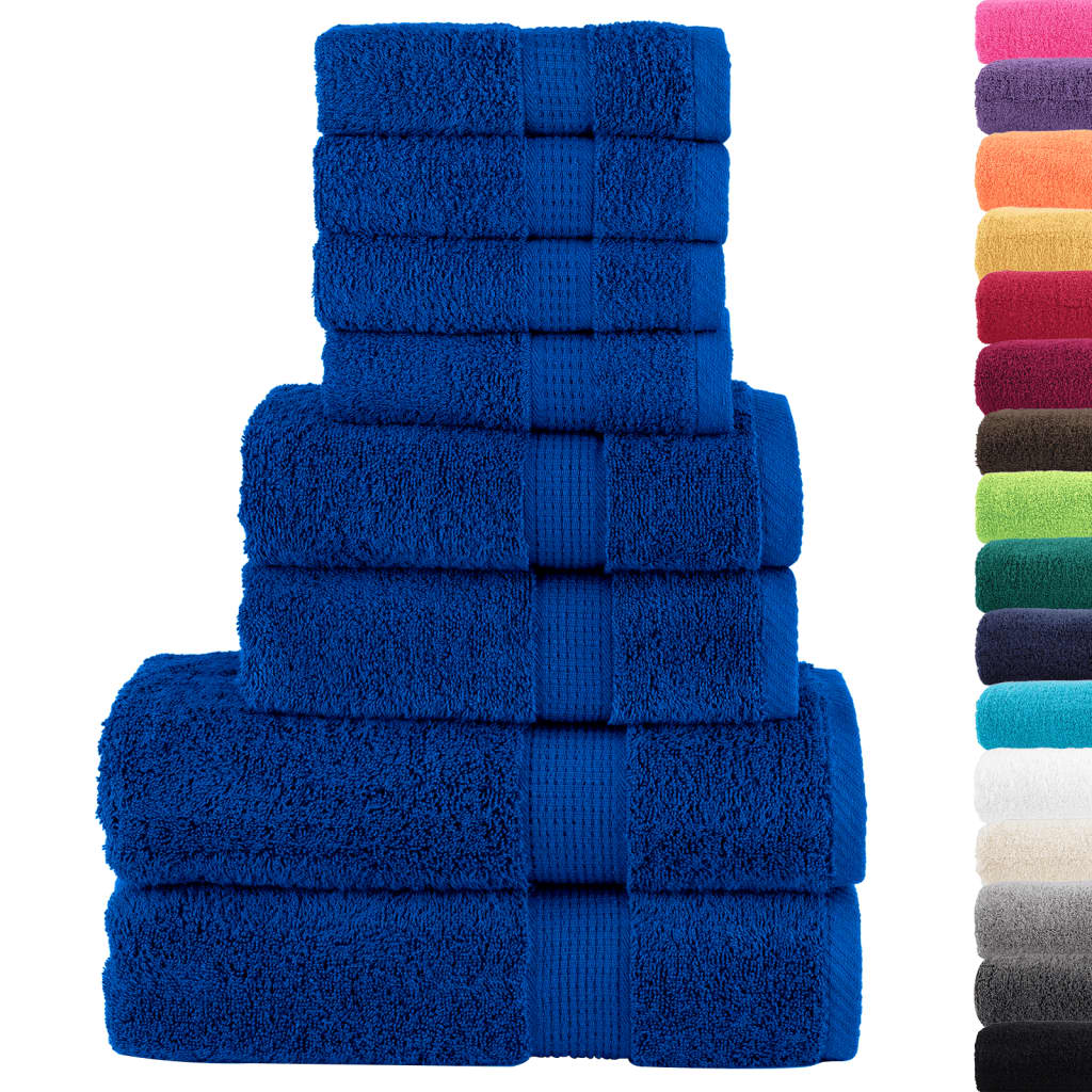 Vidaxx 8-teiliges Handtuchset solide 600 g m² blau