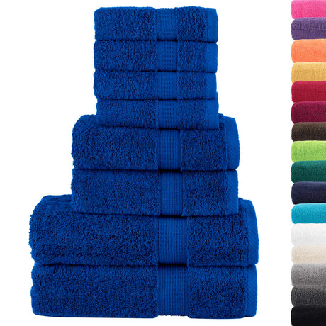 Vidaxx 8-teiliges Handtuchset solide 600 g m² blau