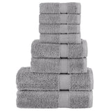 Vidaxx 8-teiliges Handtuchset solide 600 g m² grau