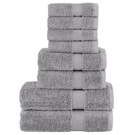 Vidaxx 8-teiliges Handtuchset solide 600 g m² grau