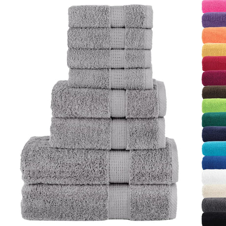 Vidaxx 8-teiliges Handtuchset solide 600 g m² grau