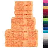 Vidaxx 8-teiliges Handtuchset solide 600 g m² orange