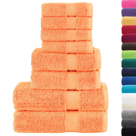 Vidaxx 8-teiliges Handtuchset solide 600 g m² orange