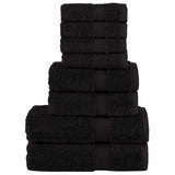 Vidaxx 8-teiliges Handtuchset solide 600 g m² schwarz