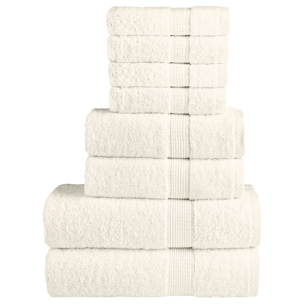 Vidaxx 8-teiliges Handtuchset Solid 600 g m² Creme