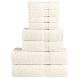 Vidaxx 8-teiliges Handtuchset Solid 600 g m² Creme