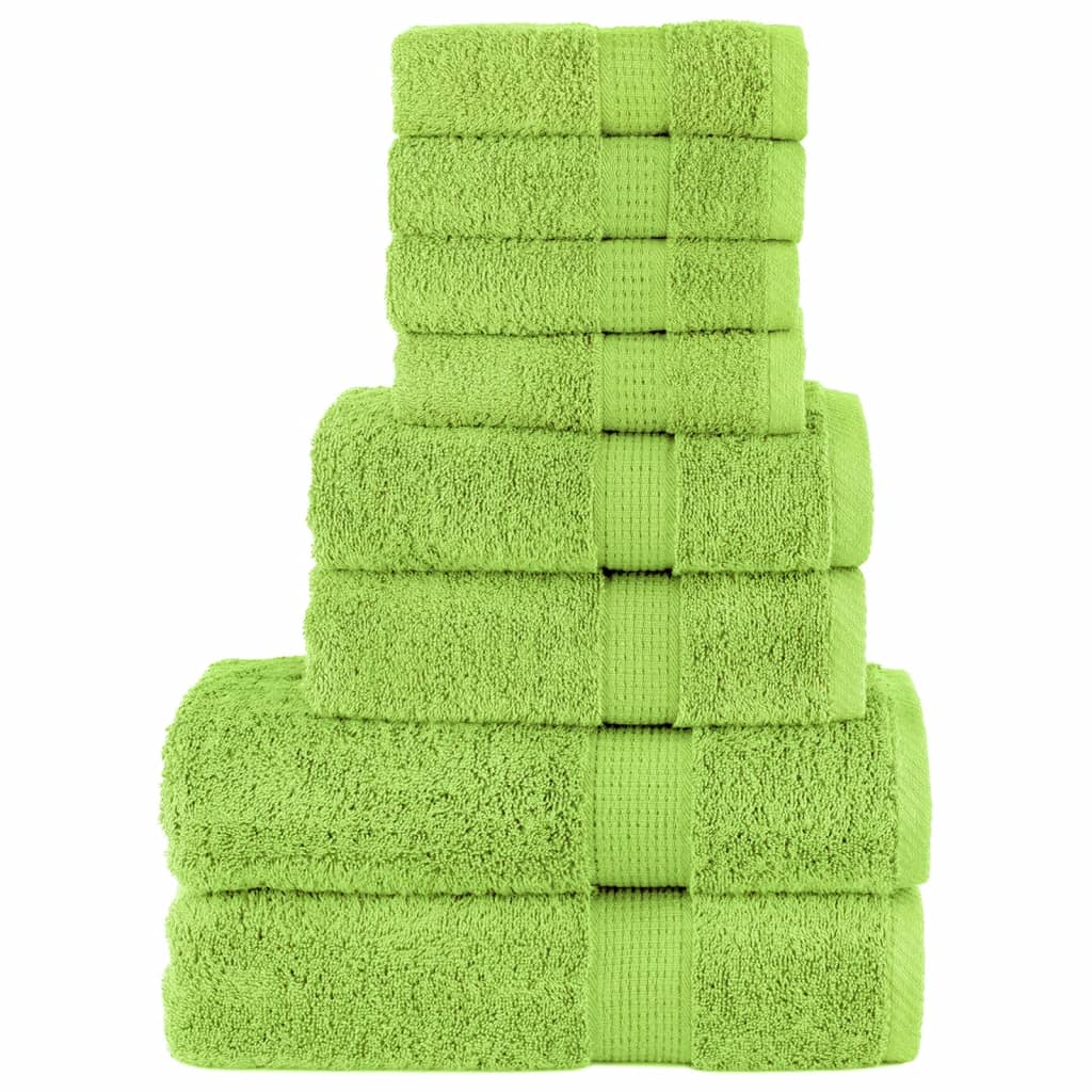 Vidaxl 8 pièces de serviette SOLUND 600 g m² Green de pomme