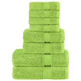 Vidaxl 8-piece towel set Solund 600 g m² Apple green