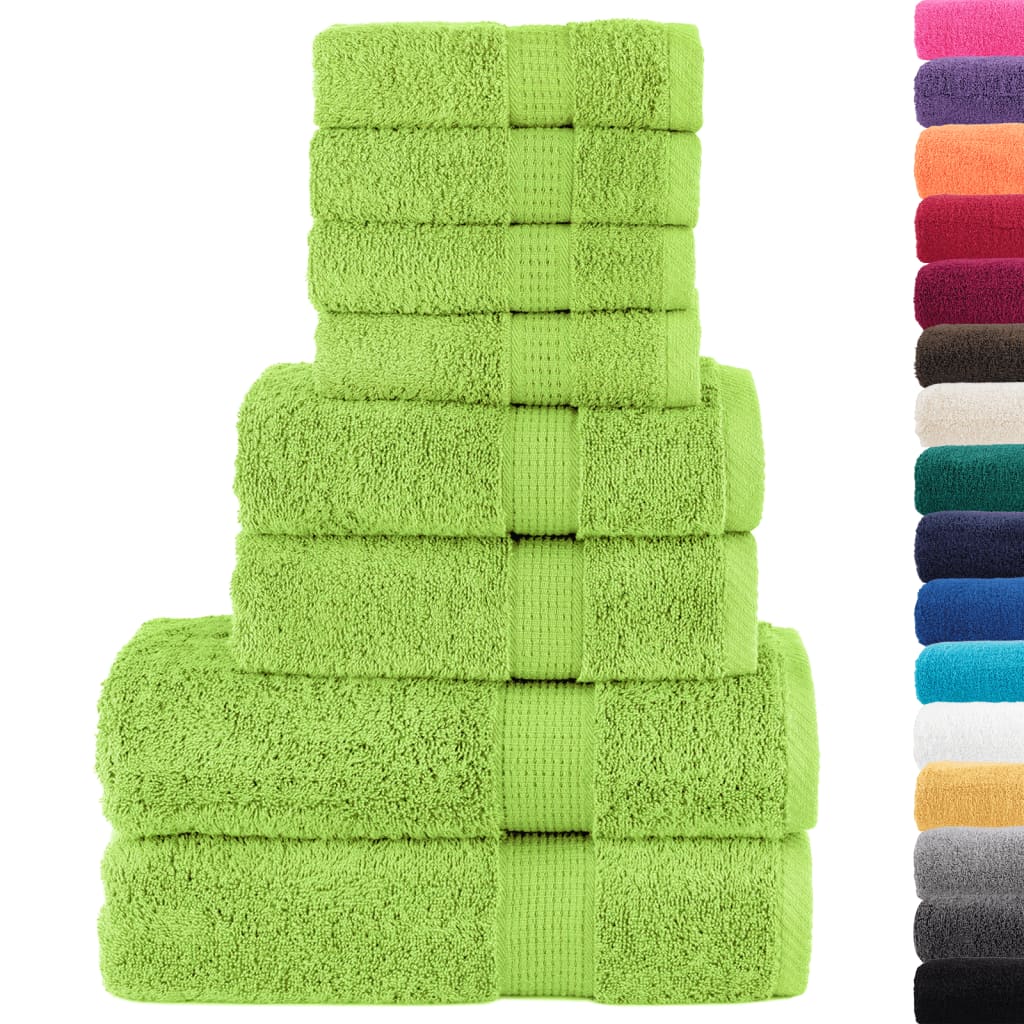 Vidaxx 8-teiliges Handtuchset solide 600 g m² apfelgrün