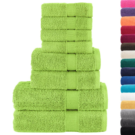 Vidaxx 8-teiliges Handtuchset solide 600 g m² apfelgrün
