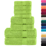 Vidaxl 8-piece towel set Solund 600 g m² Apple green