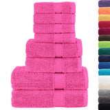 Vidaxx 8-teiliges Handtuchset solide 600 g m² rosa