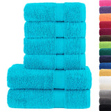 Vidaxl Set serviette à 6 pièces Solund 600 g m² turquoise