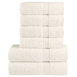 VidaXL 6-teiliges Handtuchset solide 600 g m² Creme