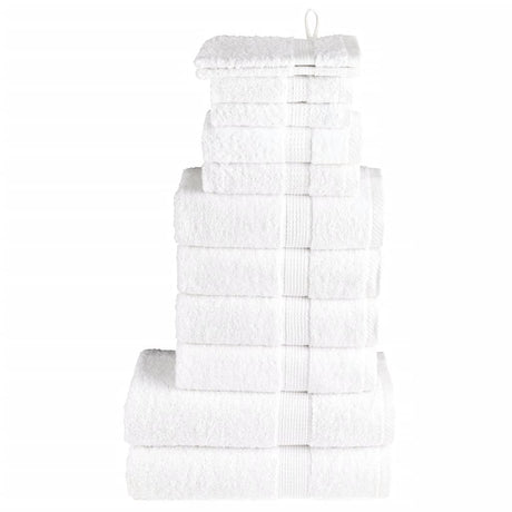 VidaXL 12-teiliges Handtuchset solide 600 g m² weiß