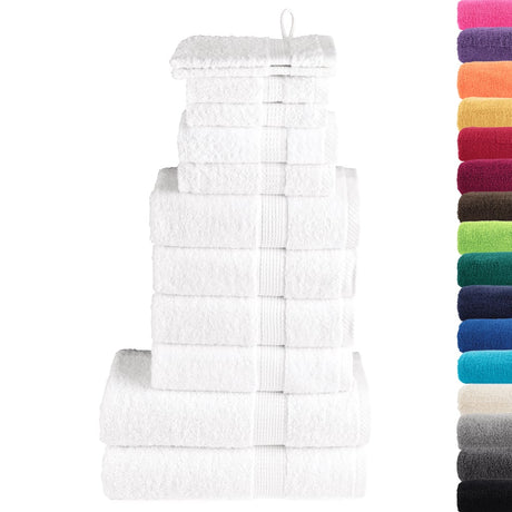VidaXL 12-teiliges Handtuchset solide 600 g m² weiß