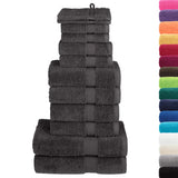 Vidaxl 12-piece towel set Solund 600 g m² anthracite-colored