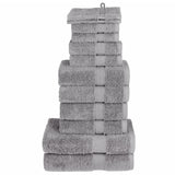 Vidaxl 12-piece towel set Solund 600 g m² Gray