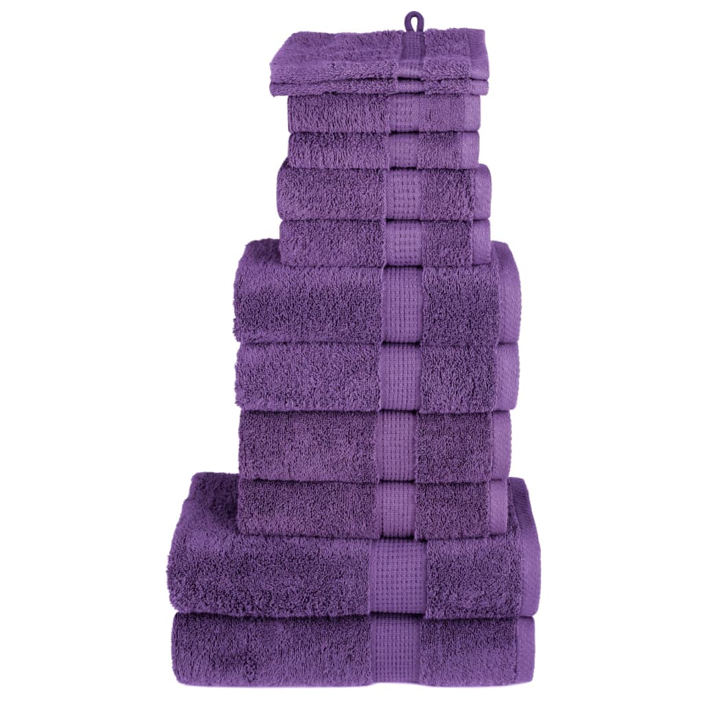 VidaXL 12-teiliges Handtuchset SOLUND 600 g m² lila