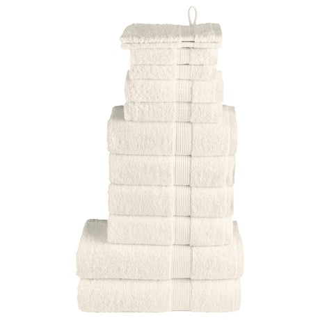 VidaXL 12-teiliges Handtuchset solide 600 g m² Creme
