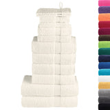VidaXL 12-teiliges Handtuchset solide 600 g m² Creme