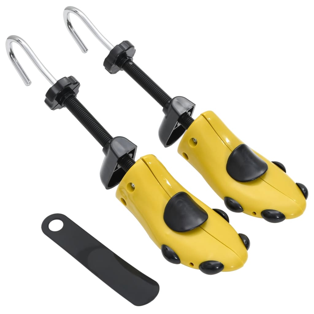 Vidaxl Shoe spanners with shoehorn EU 37-41 plastic yellow