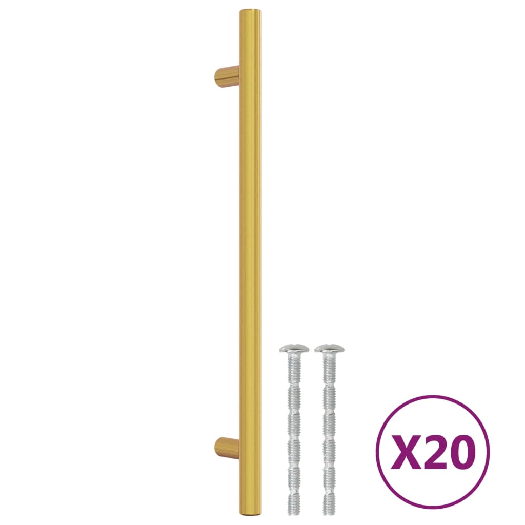 VidaXL Griffe 20 Stk. 192 mm Edelstahl goldfarben