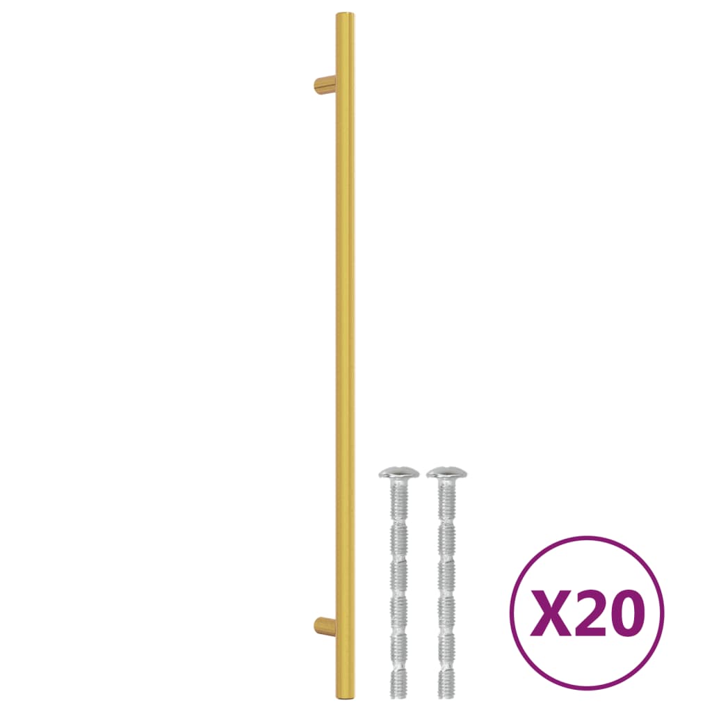 Vidaxl håndterer 20 st 320 mm rustfrit stål gyldenfarvet