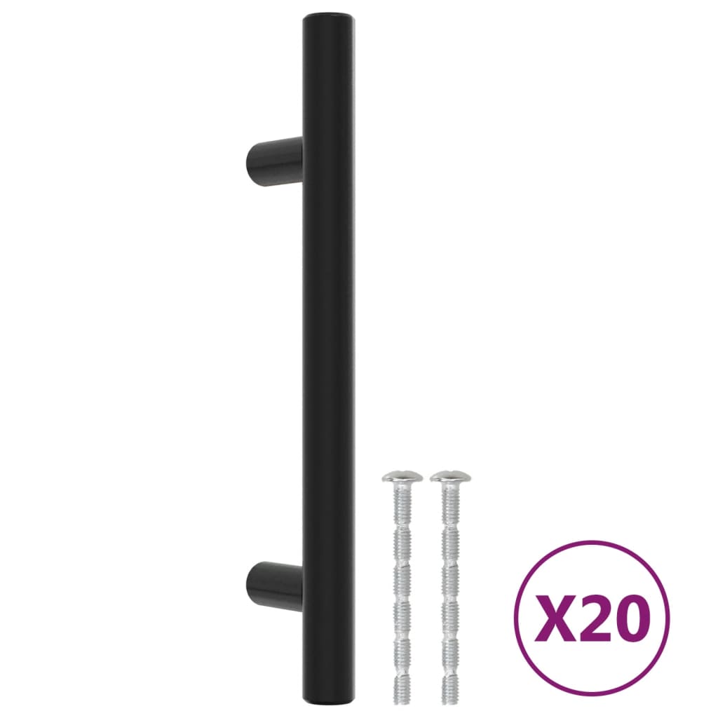 VidaXL Griffe 20 Stk. 96 mm Edelstahl schwarz
