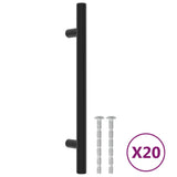 VidaXL Griffe 20 Stk. 128 mm Edelstahl schwarz