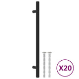 VidaXL Griffe 20 Stk. 192 mm Edelstahl schwarz